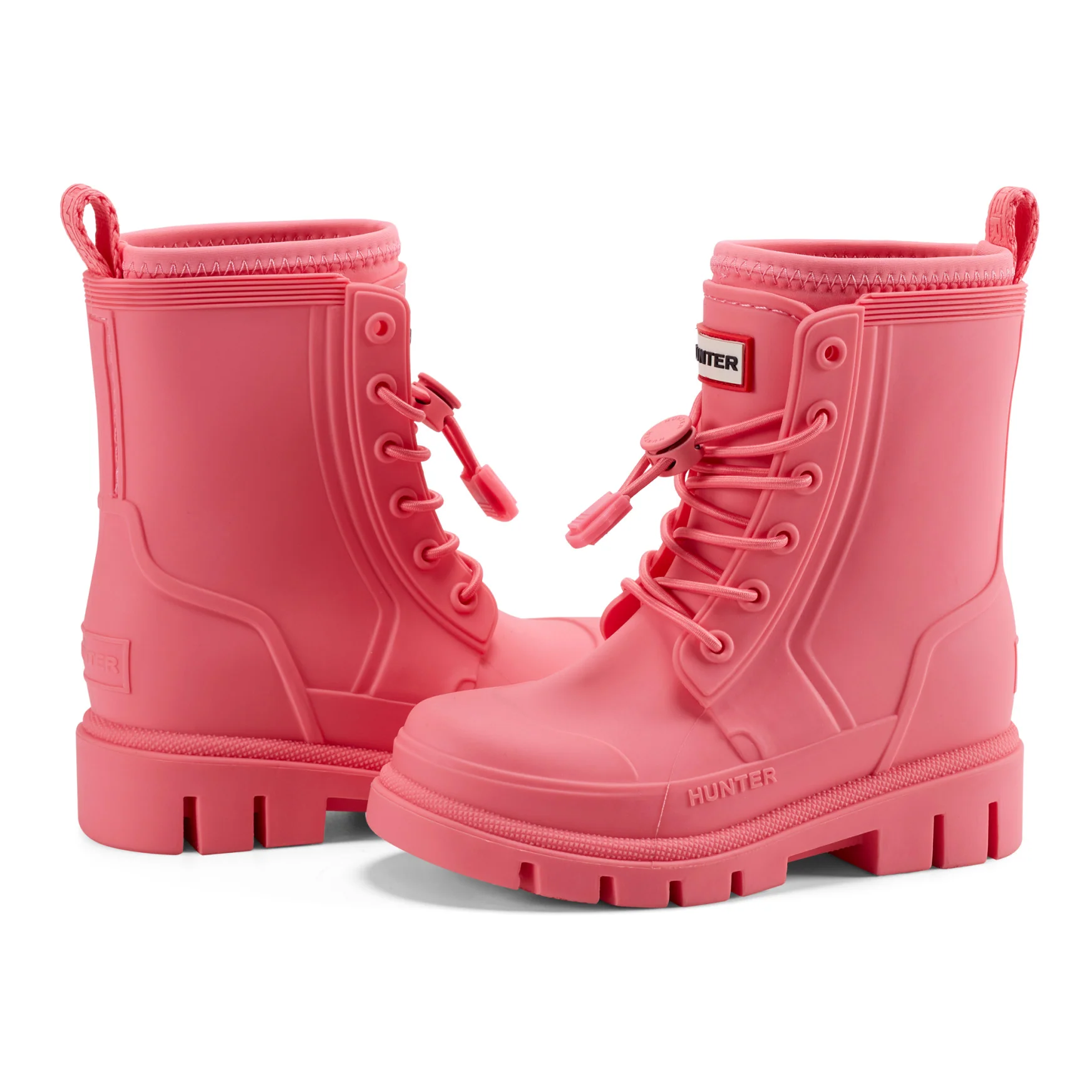 Little Kids Stamp Lace-Up Waterproof Ankle Boots