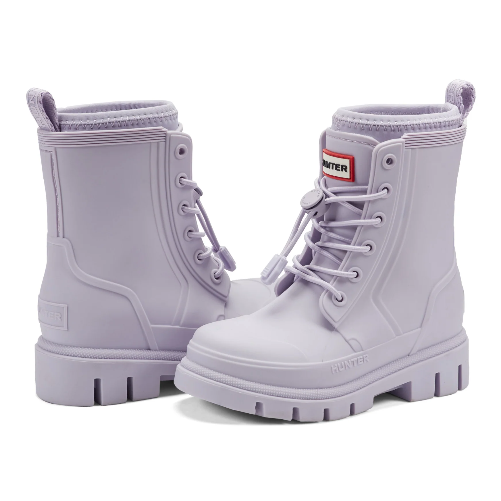 Little Kids Stamp Lace-Up Waterproof Ankle Boots
