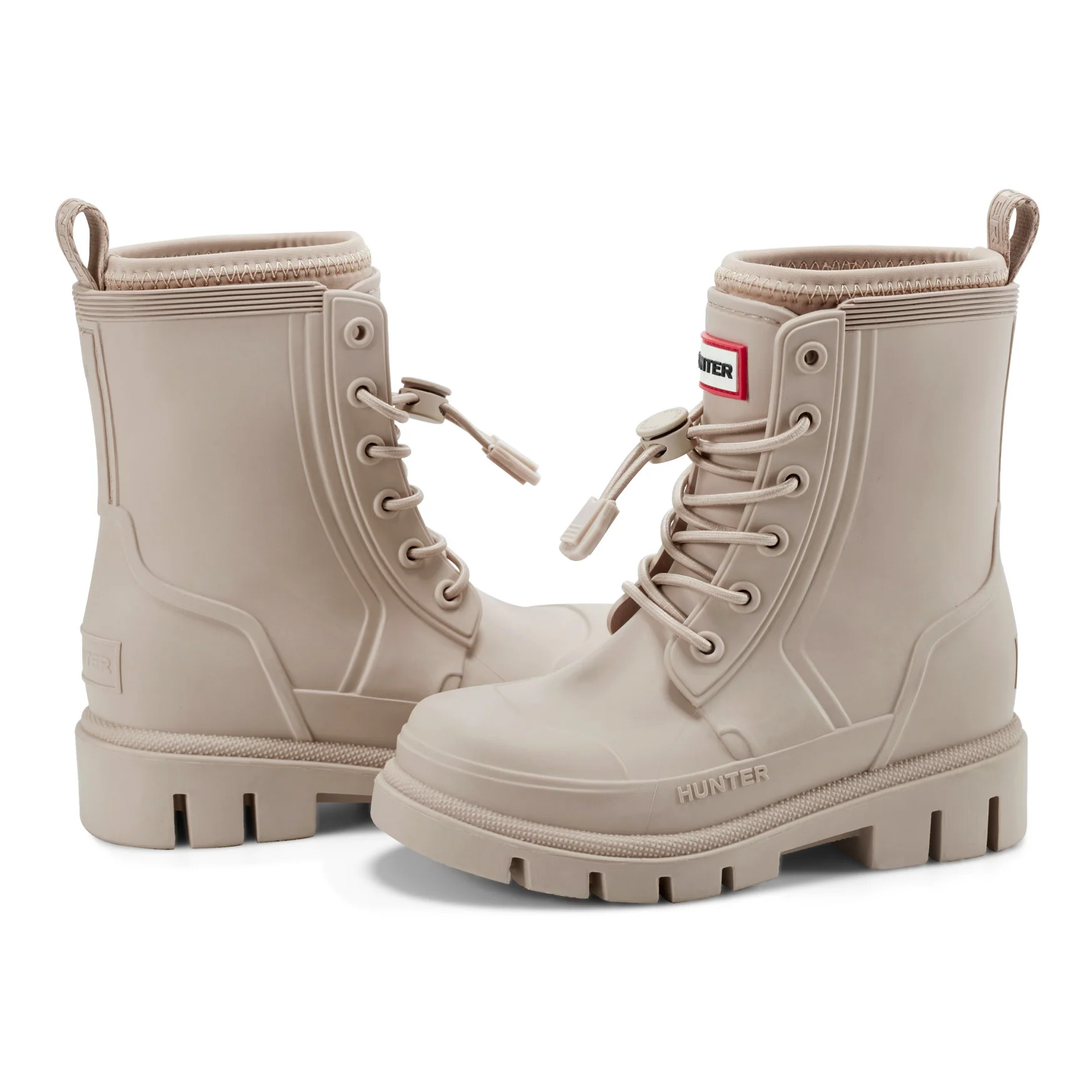 Little Kids Stamp Lace-Up Waterproof Ankle Boots