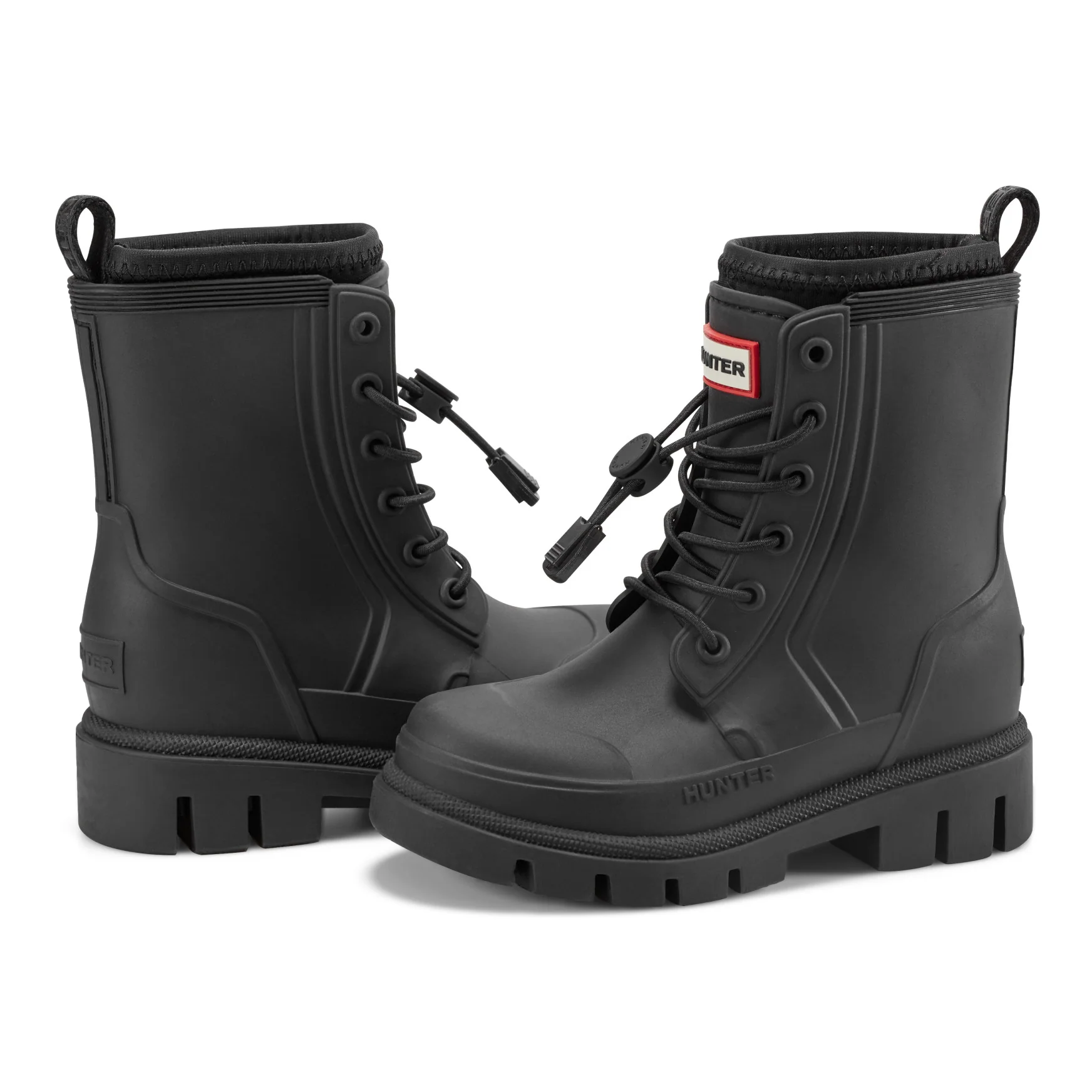 Little Kids Stamp Lace-Up Waterproof Ankle Boots